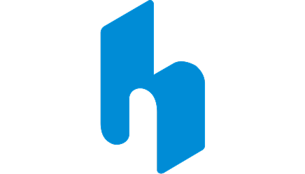 北越グループの「ｈ」を象ったシンボルの画像